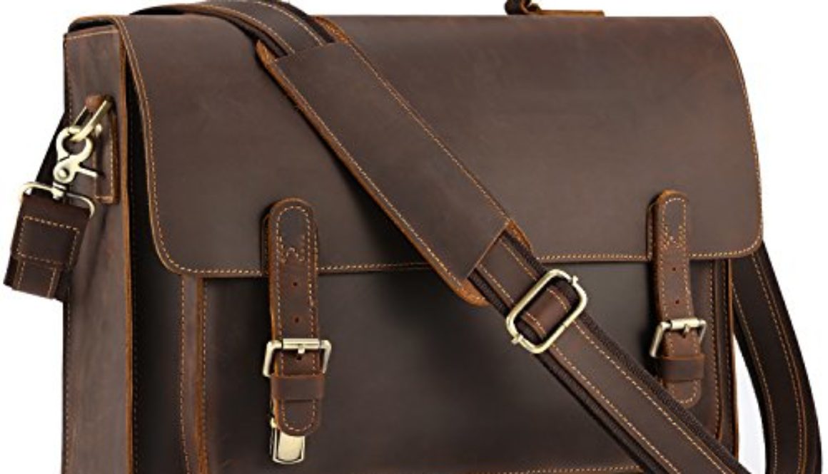 Kattee Mens Leather Satchel Briefcase